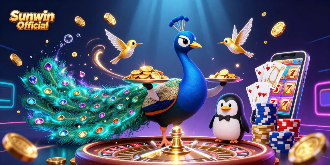 Experience the dynamic fun of Sunwin Official with an exciting scene of winning in an ultra-detailed casino.