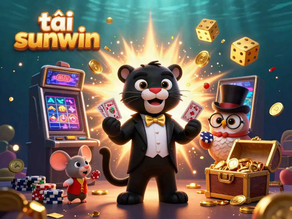 Enjoy the thrill of tải sunwin with stylish characters in a vibrant casino scene filled with excitement.