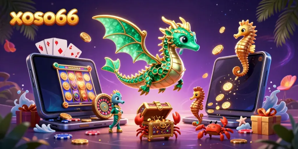 Engage with xoso66 as the colorful slot game comes alive with vibrant 3D characters and treasures.